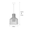 Industrial Wall Lamp, Black & Vintage, 17 x 25 cm, Height 36 cm | Metal Body, E27 Socket Max 40W | Stylish Lighting for Modern Spaces