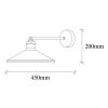 Industrial Wall Lamp, Black & Vintage, 17 x 25 cm, Height 36 cm | Metal Body, E27 Socket Max 40W | Stylish Lighting for Modern Spaces