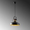 Industrial Wall Lamp, Black & Vintage, 17 x 25 cm, Height 36 cm | Metal Body, E27 Socket Max 40W | Stylish Lighting for Modern Spaces