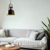 Industrial Wall Lamp, Black & Vintage, 17 x 25 cm, Height 36 cm | Metal Body, E27 Socket Max 40W | Stylish Lighting for Modern Spaces