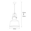 Industrial Wall Lamp, Black & Vintage, 17 x 25 cm, Height 36 cm | Metal Body, E27 Socket Max 40W | Stylish Lighting for Modern Spaces