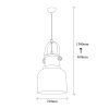 Industrial Wall Lamp, Black & Vintage, 17 x 25 cm, Height 36 cm | Metal Body, E27 Socket Max 40W | Stylish Lighting for Modern Spaces