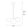 Industrial Scandinavian Chandelier, Black Metal Body, 32 x 32 cm, Height 78 cm, E27 Socket Max 40W, 90 cm Cable | Stylish Lighting for Modern Spaces