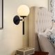 Industrial Wall Lamp, Black & Vintage, 17 x 25 cm, Height 36 cm | Metal Body, E27 Socket Max 40W | Stylish Lighting for Modern Spaces