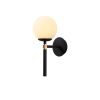 Industrial Wall Lamp, Black & Vintage, 17 x 25 cm, Height 36 cm | Metal Body, E27 Socket Max 40W | Stylish Lighting for Modern Spaces