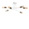 Industrial Scandinavian Chandelier, Black Metal Body, 32 x 32 cm, Height 78 cm, E27 Socket Max 40W, 90 cm Cable | Stylish Lighting for Modern Spaces