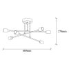 Industrial Scandinavian Chandelier, Black Metal Body, 32 x 32 cm, Height 78 cm, E27 Socket Max 40W, 90 cm Cable | Stylish Lighting for Modern Spaces
