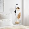 Industrial Wall Lamp, Black & Vintage, 17 x 25 cm, Height 36 cm | Metal Body, E27 Socket Max 40W | Stylish Lighting for Modern Spaces