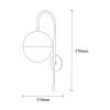 Industrial Wall Lamp, Black & Vintage, 17 x 25 cm, Height 36 cm | Metal Body, E27 Socket Max 40W | Stylish Lighting for Modern Spaces