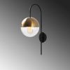 Industrial Wall Lamp, Black & Vintage, 17 x 25 cm, Height 36 cm | Metal Body, E27 Socket Max 40W | Stylish Lighting for Modern Spaces