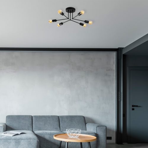 Industrial Wall Lamp, Black & Vintage, 17 x 25 cm, Height 36 cm | Metal Body, E27 Socket Max 40W | Stylish Lighting for Modern Spaces