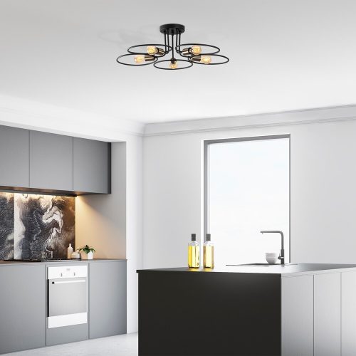 Industrial Wall Lamp, Black & Vintage, 17 x 25 cm, Height 36 cm | Metal Body, E27 Socket Max 40W | Stylish Lighting for Modern Spaces