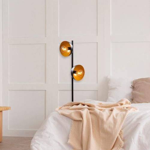 Industrial Wall Lamp, Black & Vintage, 17 x 25 cm, Height 36 cm | Metal Body, E27 Socket Max 40W | Stylish Lighting for Modern Spaces