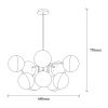 Industrial Wall Lamp, Black & Vintage, 17 x 25 cm, Height 36 cm | Metal Body, E27 Socket Max 40W | Stylish Lighting for Modern Spaces