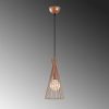 Modern Copper Chandelier, 20 cm Diameter, 136 cm Height | Iron Body, E27 Socket, 40W Max | Stylish Industrial & Scandinavian Design for Home Decor