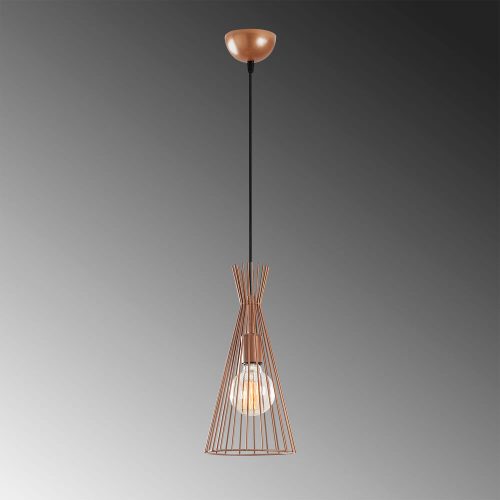 Opviq, 525NOR1601, Modern copper chandelier, diameter 20 cm, height 136 cm | Iron body, E27 socket, 40W Max | Stylish industrial and Scandinavian design for home decoration