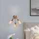 Vintage Metal Wall Lamp, 22 cm Diameter, 28 cm Height | 3 x E27 Max 40W, IP20 | Modern Glam Design for Elegant Home Decor & Ambiance