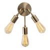 Vintage Metal Wall Lamp, 22 cm Diameter, 28 cm Height | 3 x E27 Max 40W, IP20 | Modern Glam Design for Elegant Home Decor & Ambiance