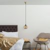 Elegant Gold Chandelier, Adjustable Height 35-115 cm, Metal Body, Ø17 cm, E27 Socket (Max 40W), Stylish Lighting for Modern Spaces, IP20 Rated