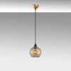 Elegant Gold Chandelier, Adjustable Height 35-115 cm, Metal Body, Ø17 cm, E27 Socket (Max 40W), Stylish Lighting for Modern Spaces, IP20 Rated