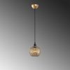 Elegant Gold Chandelier, Adjustable Height 35-115 cm, Metal Body, Ø17 cm, E27 Socket (Max 40W), Stylish Lighting for Modern Spaces, IP20 Rated
