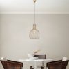 Elegant Gold Chandelier, Metal Body, Ø38 cm, Adjustable Height 66-146 cm, E27 Socket, 40W Max, Stylish Lighting for Home & Office Decor, IP20