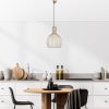 Elegant Gold Chandelier, Metal Body, Ø38 cm, Adjustable Height 66-146 cm, E27 Socket, 40W Max, Stylish Lighting for Home & Office Decor, IP20