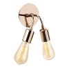 Modern Copper Wall Lamp, 14 cm Diameter, 20 cm Height | Metal Body, 2 x E27 Socket, IP20 | Stylish & Glamorous Lighting for Home Decor