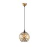 Elegant Gold Chandelier, Adjustable Height 39-119 cm, Metal Body, Ø25 cm, E27 Socket (Max 40W), Stylish Lighting for Modern Spaces, IP20 Rated
