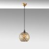 Elegant Gold Chandelier, Adjustable Height 39-119 cm, Metal Body, Ø25 cm, E27 Socket (Max 40W), Stylish Lighting for Modern Spaces, IP20 Rated