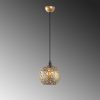Elegant Gold Chandelier, Adjustable Height 39-119 cm, Metal Body, Ø25 cm, E27 Socket (Max 40W), Stylish Lighting for Modern Spaces, IP20 Rated