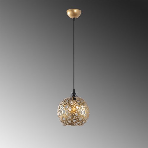 Opviq, 527ABY3197, Elegant gold chandelier, adjustable height 39-119 cm, metal housing, Ø25 cm, E27 socket (max. 40 W), stylish lighting for modern spaces, IP20 classification