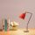 Modern Red Table Lamp, Iron Body with Hornbeam Base, 52 cm Height, E27 Socket, 40W Max, 200 cm Cable | Stylish & Functional Lighting for Home Decor