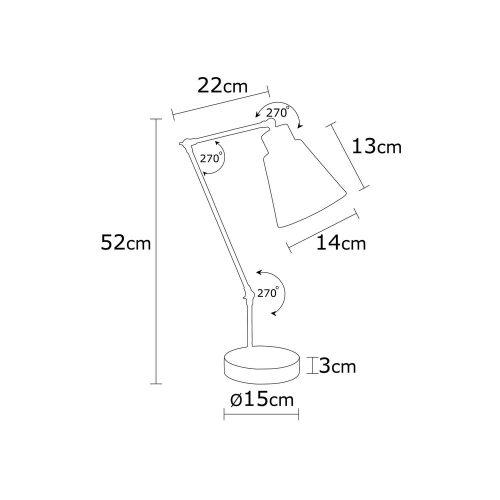 Opviq, 525NOR2116, Modern red table lamp, iron body with candle base, 52 cm high, E27 socket, 40W Max, 200 cm cable | Stylish and functional lighting for home decoration