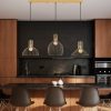 Elegant Gold Chandelier, Adjustable Height 70-124 cm, Metal Body, 3 x E27 Sockets, 148 x 38 x 124 cm | Perfect for Modern Living Spaces, Stylish Lighting Solution