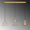 Elegant Gold Chandelier, Adjustable Height 70-124 cm, Metal Body, 3 x E27 Sockets, 148 x 38 x 124 cm | Perfect for Modern Living Spaces, Stylish Lighting Solution