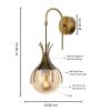 Opviq, 301AUR1525, Antiquation Metal Wall Lamp, 40 cm Length, 18 cm Diameter | E27 Socket, Max 6W | IP20, 220-240V | Stylish & Functional Lighting for Home Decor