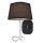 Modern Wall Lamp, Black & Silver, 51 cm Height | Metal Body, Fabric Cap, E14 Socket Max 40W | Stylish Industrial & Scandinavian Design for Home Decor