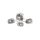 Opviq, 301AUR1241, Modern Chrome Chandelier, 23 cm Height x 44 cm Diameter, Metal Body with Glass Cap, 4 x E27 Max 40W | Elegant Silver Design for Stylish Spaces