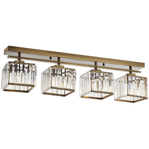 Elegant Vintage Chandelier, Metal Body, 22 cm Height, 80 cm Width | 4 x E27 Max 40W | Modern Glam Design for Hotels & Stylish Spaces