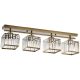 Elegant Vintage Chandelier, Metal Body, 22 cm Height, 80 cm Width | 4 x E27 Max 40W | Modern Glam Design for Hotels & Stylish Spaces