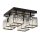 Elegant Vintage Chandelier, Black Metal Body, 22 cm Height, 40 cm Width | 4 x E27 Max 40W | Glamorous Design for Modern Homes & Hotels