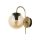 Modern Wall Lamp with Metal Body & Glass Cap, 25 cm Length, E27 Socket, IP20, Black & Antiquation Colors | Stylish Lighting for Home & Office
