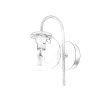 Modern Wall Lamp with Metal Body & Glass Cap, 25 cm Length, E27 Socket, IP20, Black & Antiquation Colors | Stylish Lighting for Home & Office