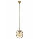 Elegant Vintage Chandelier, Metal Body with Glass Cap, 100 cm Height, 22 cm Diameter, E14 Socket, Copper Finish | Modern Glam & Scandinavian Design