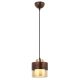 Modern Copper Chandelier, 70 cm Height, 15 cm Diameter, Metal Body with Glass Cap, E27 Socket Max 40W | Stylish Industrial & Scandinavian Design