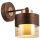 Modern Industrial Wall Lamp, Copper Finish, 23 cm Height | Metal Body, Glass Cap, E27 Socket Max 40W | Stylish Lighting for Home & Office Decor