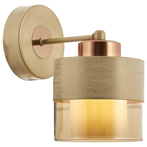 Modern Wall Lamp, Cream Metal Body, 23 cm Height, 14 cm Width, 19 cm Depth | E27 Socket, Max 40W | Glam & Scandinavian Design for Stylish Spaces