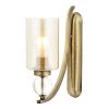 Opviq, 683AVN2202, Elegant Wall Lamp with Metal Body & Glass Cap, Antiquation Copper, 32 cm Length | E27 Socket, IP20, 220-240V | Perfect for Modern & Glam Spaces