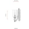 Opviq, 683AVN2202, Elegant Wall Lamp with Metal Body & Glass Cap, Antiquation Copper, 32 cm Length | E27 Socket, IP20, 220-240V | Perfect for Modern & Glam Spaces